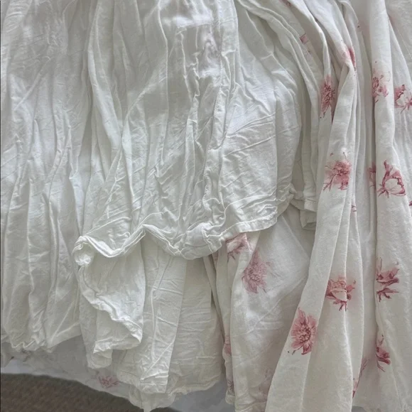 Abercrombie & Fitch Surplice White floral midi dress Sundress Sz Small S - Picture 3 of 4